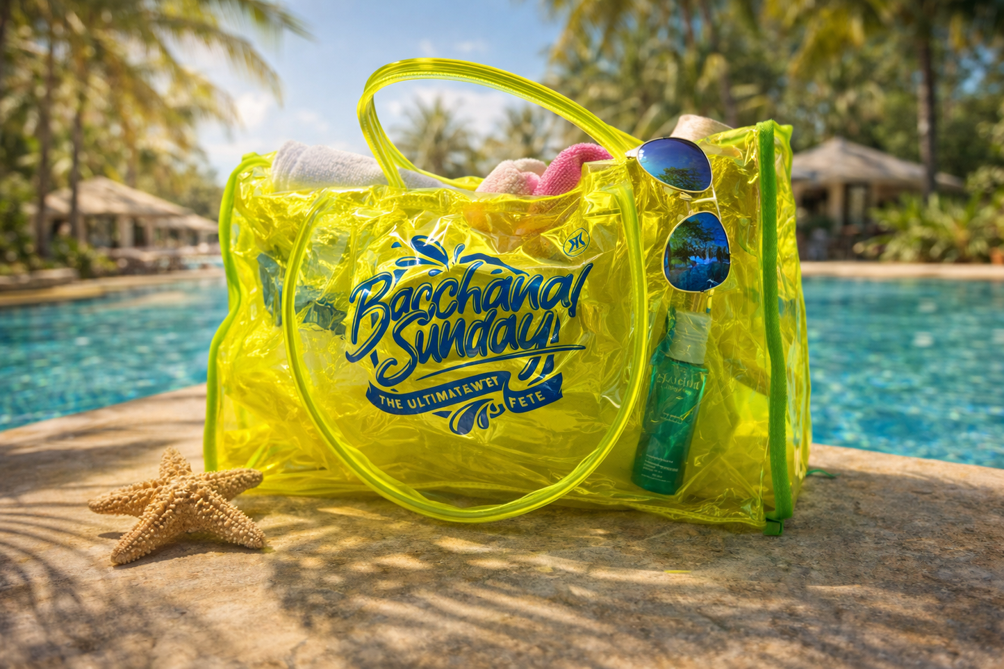 Bachanal Sunday Transparent Duffle Bag