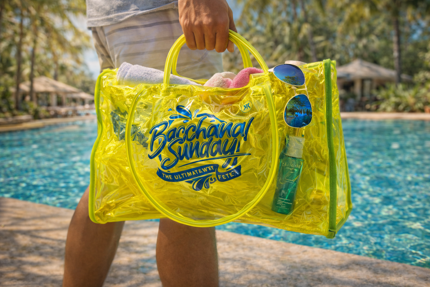 Bachanal Sunday Transparent Duffle Bag